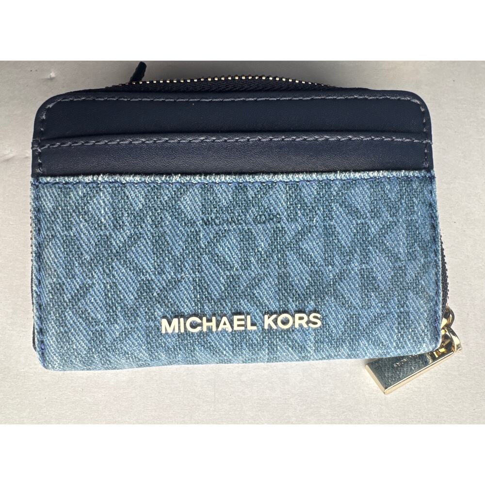 Michael Kors signature blue denim half dome crossbody bag and wallet - Picture 2 of 16